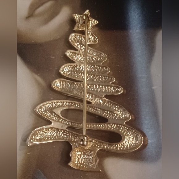 Vintage Modernist Art Deco Christmas Tree Brooch *Rare Find* - Picture 3 of 3